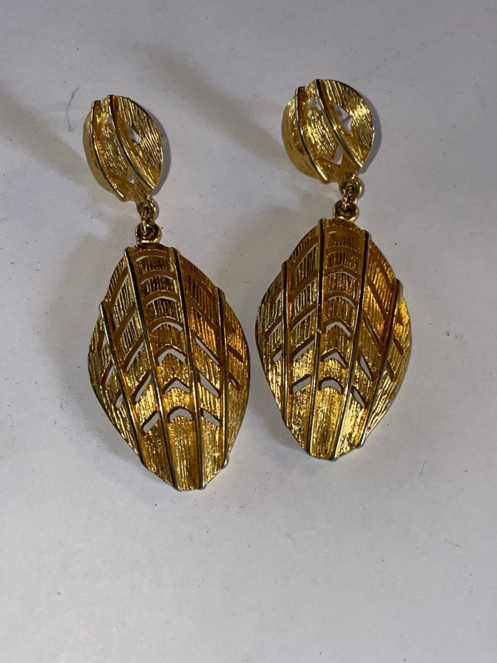 Gold Leaf Drop Earrings - Elegant Women’s Jewelry